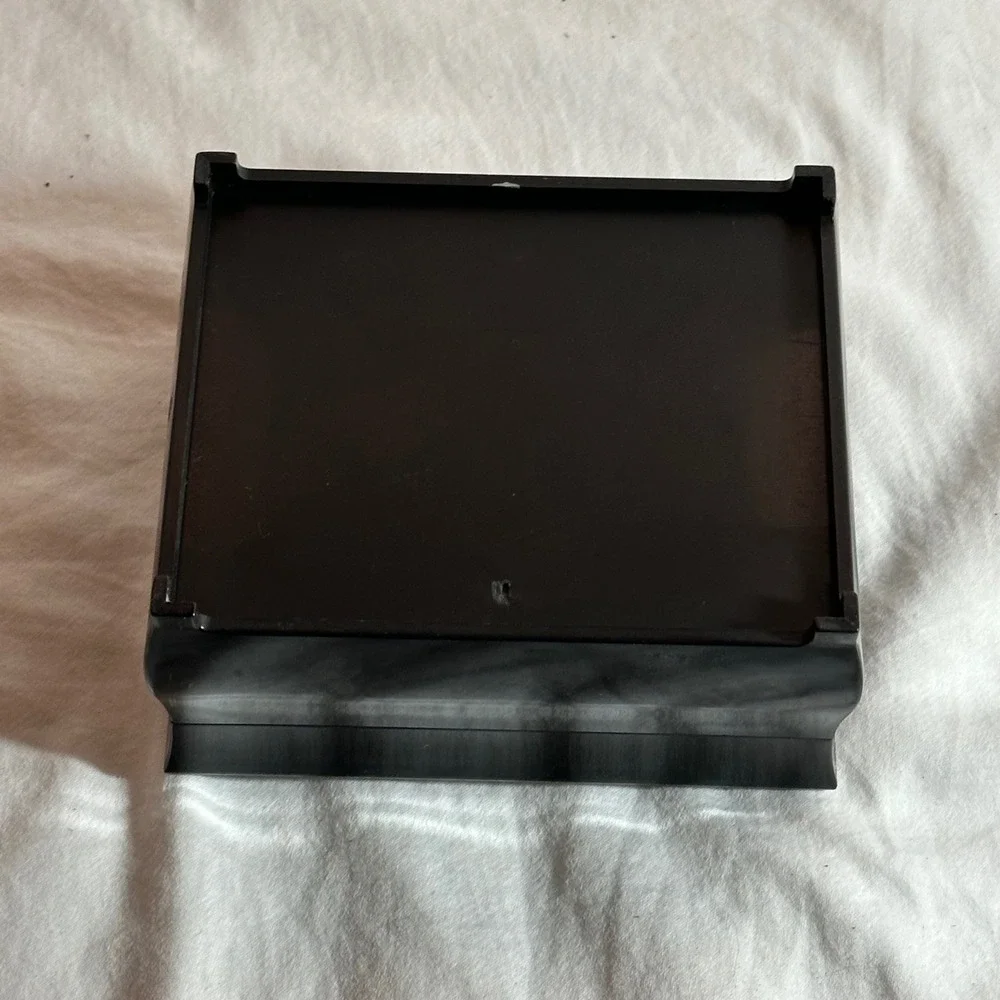 Jewelry Box Black Excellent Mirror Ring Roll Velvet Top Vanity Minimalist Travel